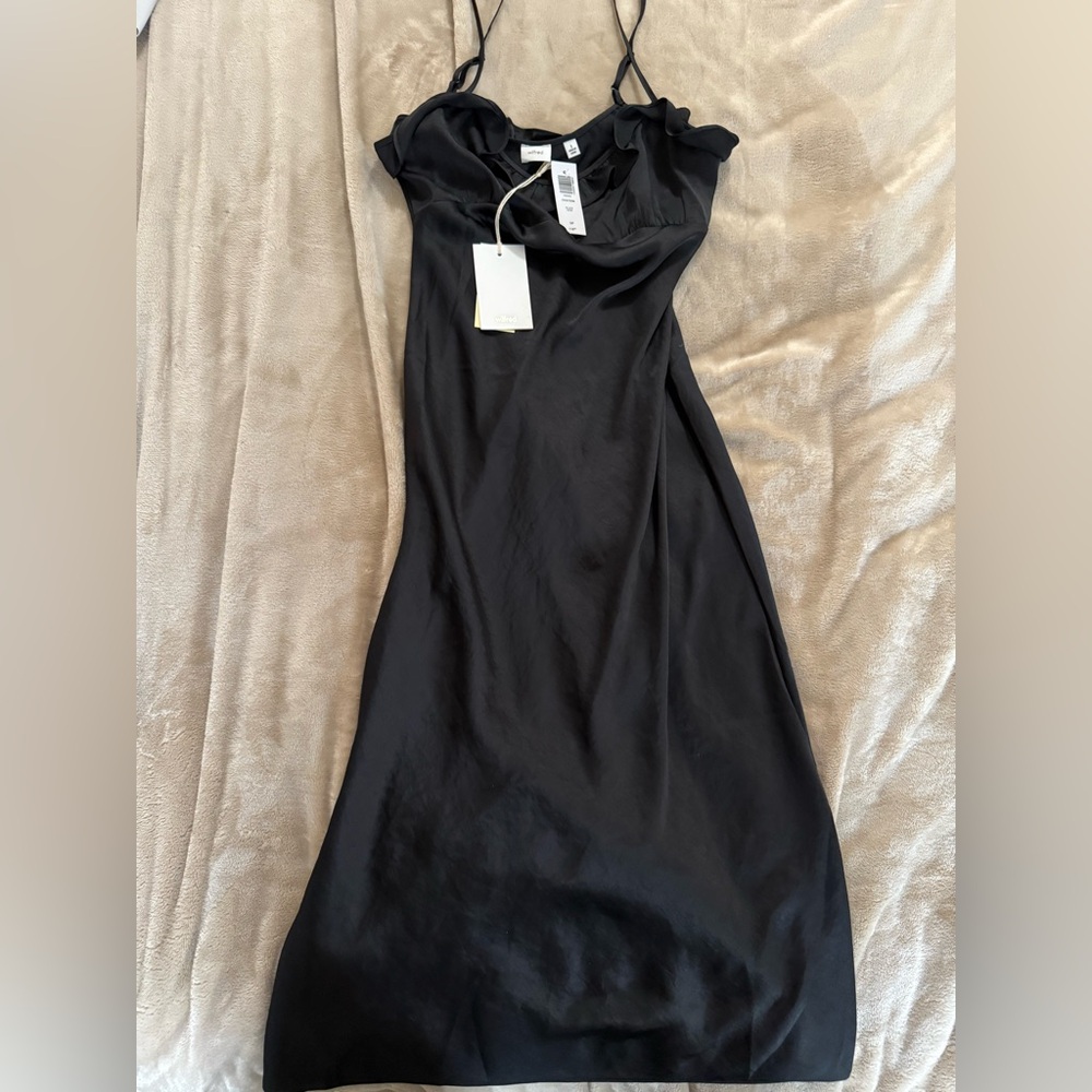 Aritzia Classic Black Midi Dress